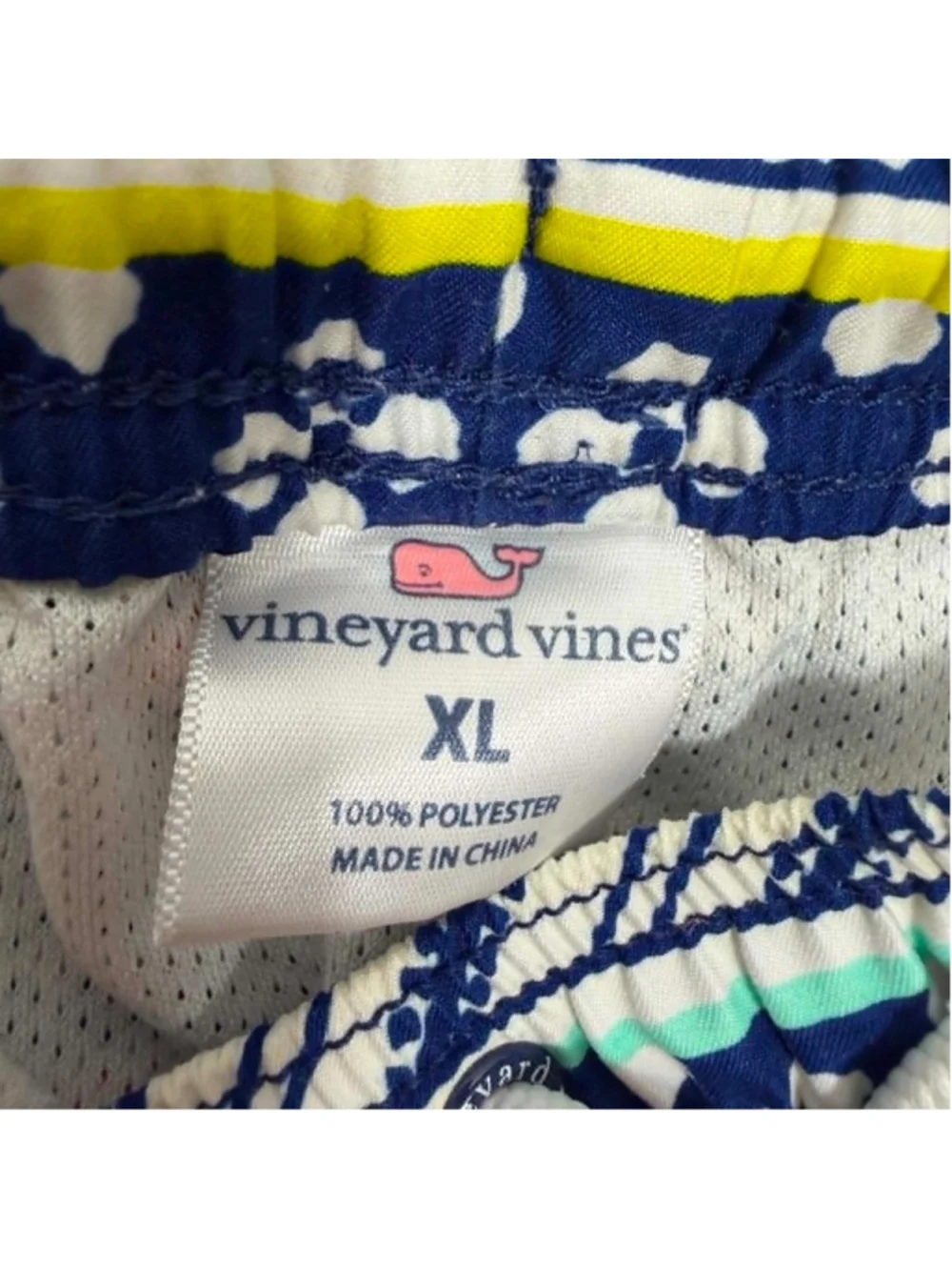 Vineyard Vines Swim Trunks Multi Geometric Floral Beach Resortwear Men's Size XL